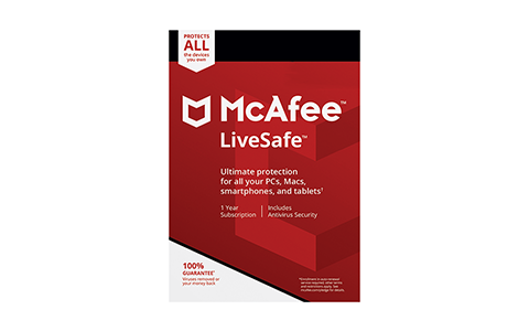 【正版特惠】McAfee LiveSafe 迈克菲全方位实时保护 正版订阅