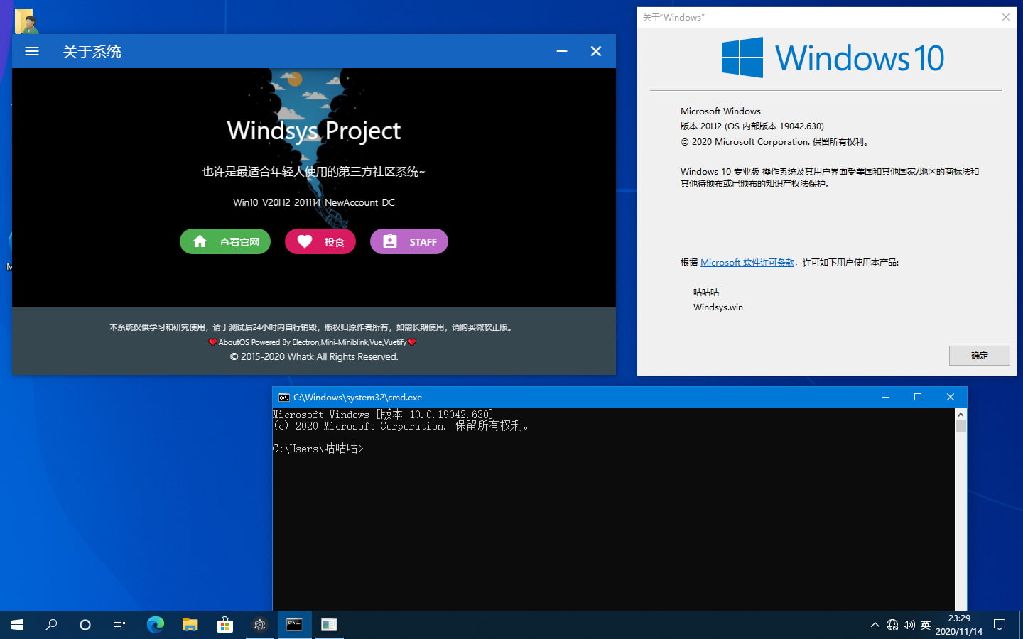 Windsys Windows 10 V20H2(19042) 纯净版