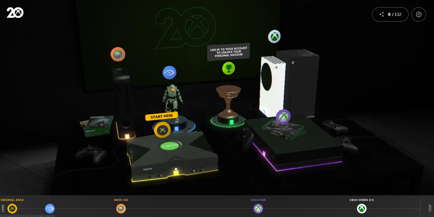 微软 Xbox 上线 20 周年虚拟博物馆，可通过浏览器回顾历史瞬间