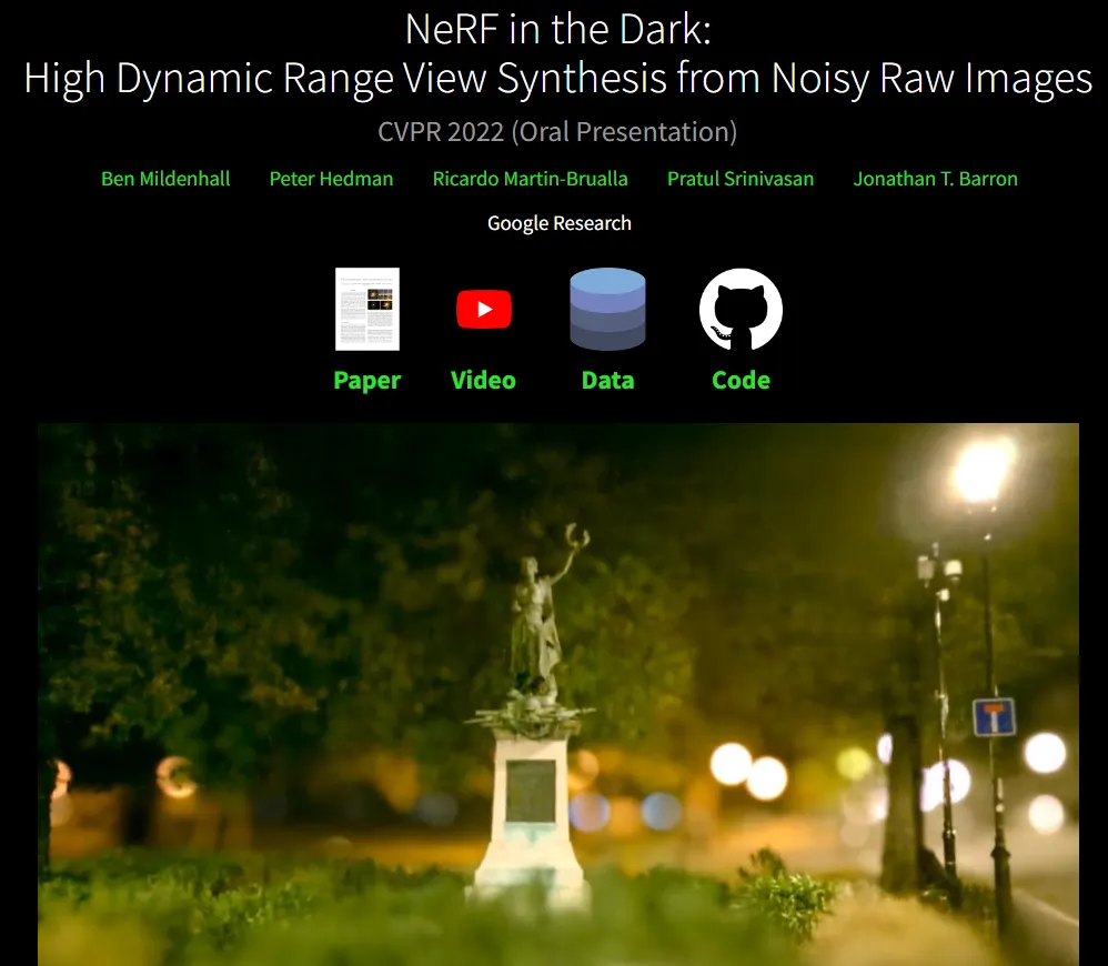 谷歌相机逆天 AI 夜景拍照新技术 RawNeRF