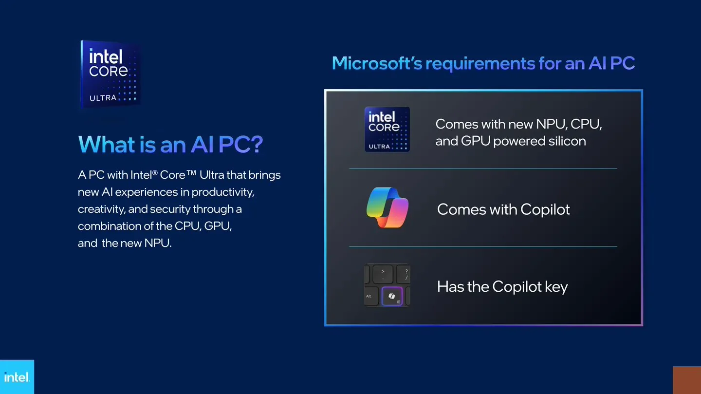 英特尔、微软联合定义“AI PC”：须配有 Copilot 物理按键