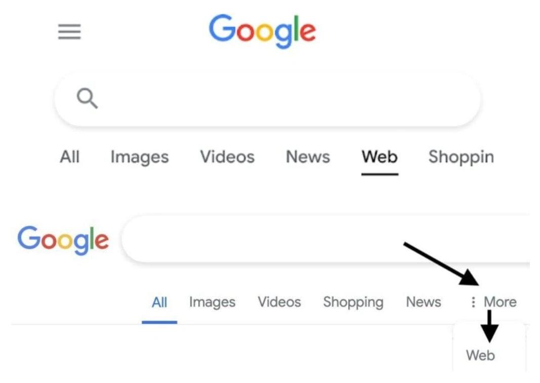 谷歌搜索“返本还原”：新增 Web 过滤器，结果仅显示文本链接