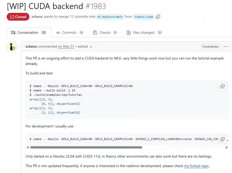 苹果 AI 框架 MLX 正新增英伟达 CUDA 支持，助开发者降低硬件成本
