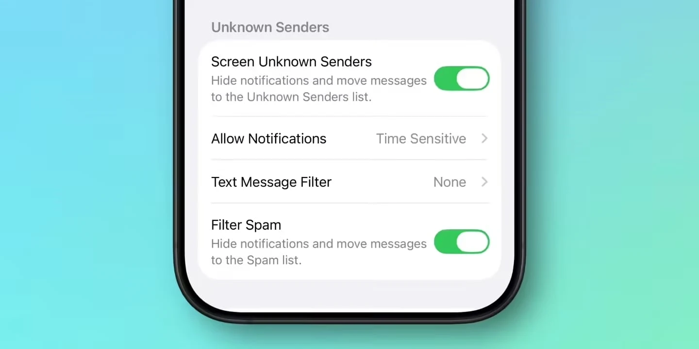 苹果 iOS 26 增强信息应用：静音来自未知号码的短信