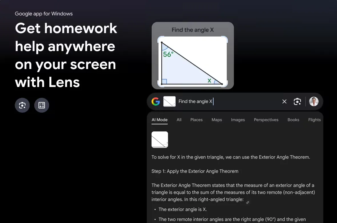 谷歌测试 Win10 / Win11 版桌面搜索应用：可 AI 识图、解题，Alt + 空格键秒搜全平台