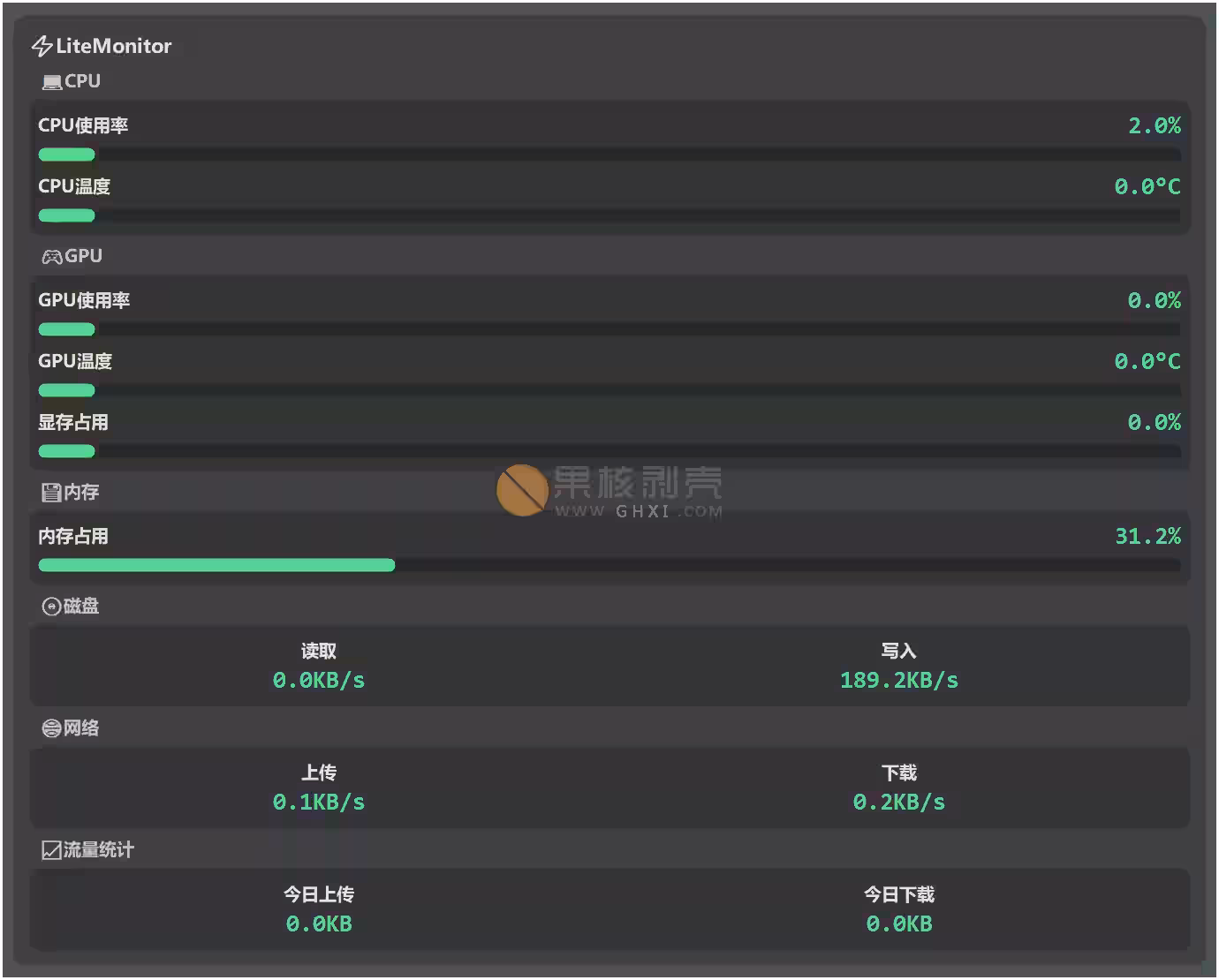 LiteMonitor v1.1.2 绿色版
