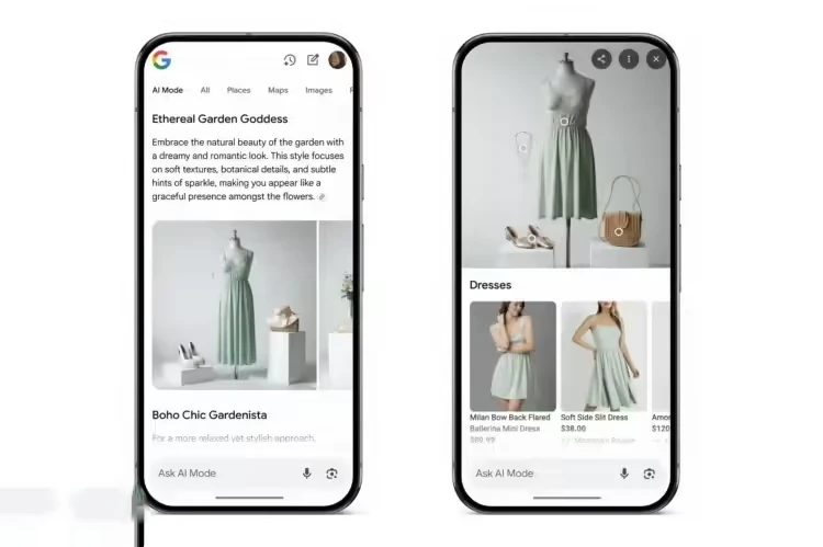 谷歌 AI 帮你画出梦中情衣，还能一键找同款进行虚拟试穿 - 果核剥壳