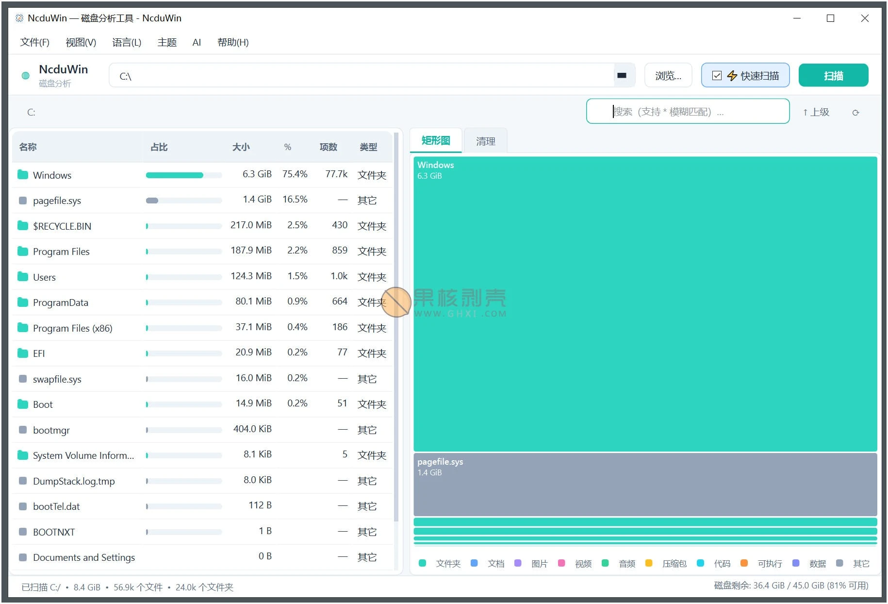 NcduWin(磁盘分析工具) v1.0.7